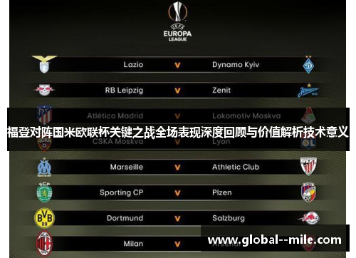 福登对阵国米欧联杯关键之战全场表现深度回顾与价值解析技术意义 福登对阵国米欧联杯关键之战全场表现深度回顾与价值解析技术意义